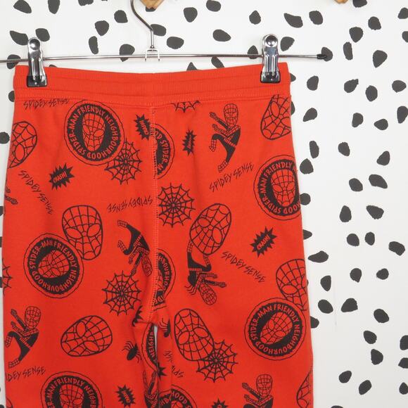 Spotted Zebra Marvel Spiderman Orange Boys Drawstring Jogger Sweatpants - Picture 4 of 7